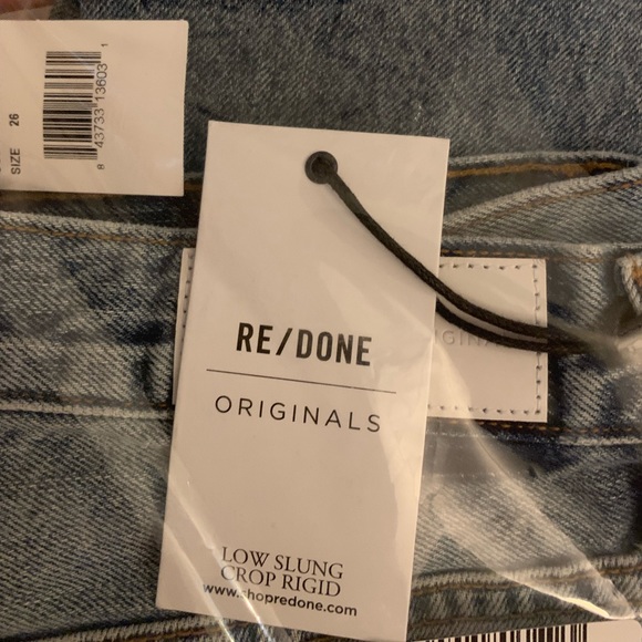 Re/Done Low Slung Crop Jeans - Picture 4 of 6